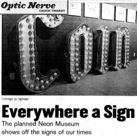 Las Vegas Weekly: Optic Nerve “Everywhere a Sign” by Chuck Twardy